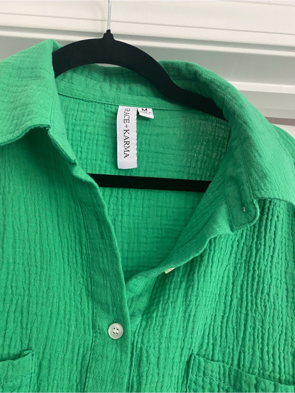 Grace & Karma Emerald Green Short Sleeve 100% cotton top - Picture 4 of 8